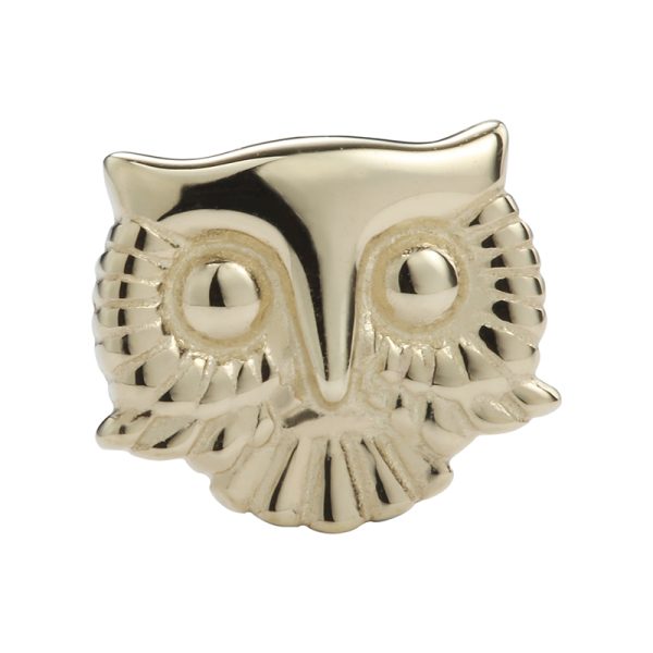 14k Solid Yellow Gold Internally Threaded Owl End - Image 2