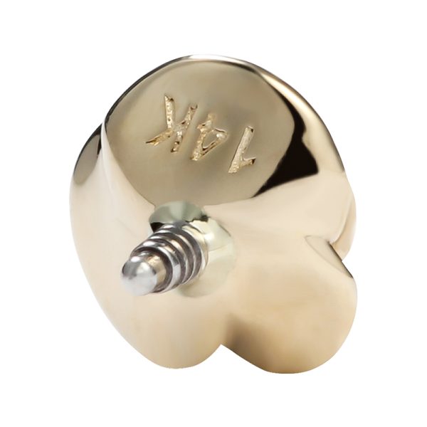 14K Yellow Gold Rose Threaded End - Image 4