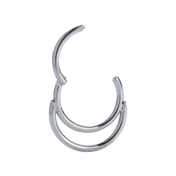 Titanium Hinged Segment Ring with Double Loop - Image 2