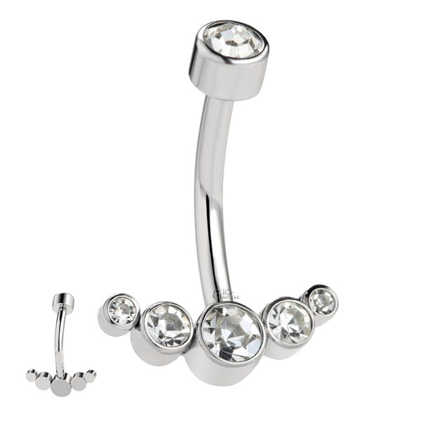 Titanium Internally Threaded Navel Ring - Image 2