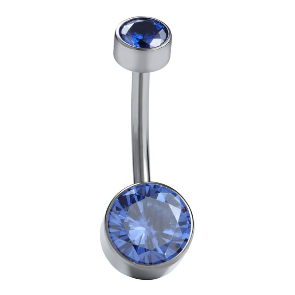 Titanium Gemmed Belly Ring - Image 2