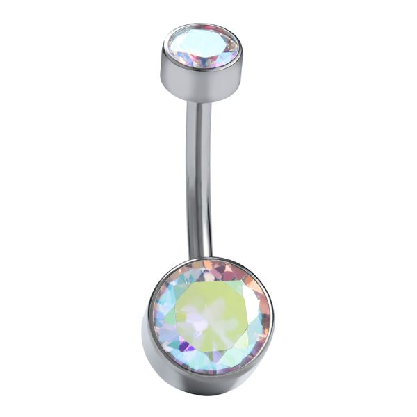 Titanium Jeweled Belly Ring - Image 2