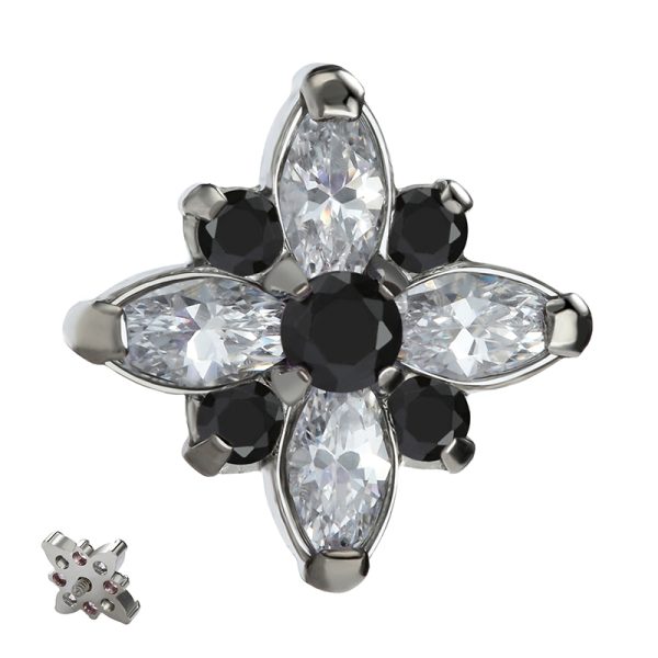 Titanium Internally Threaded Gem Cluster End - Image 2