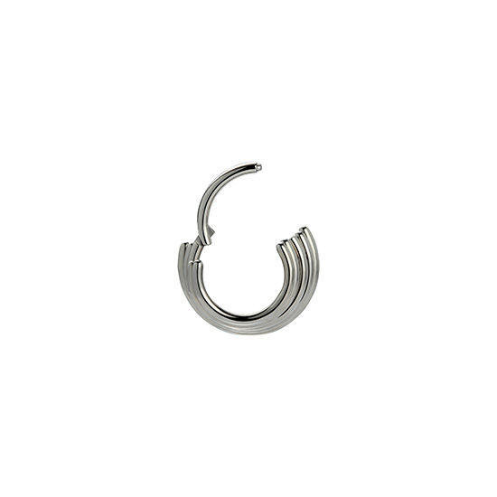 Titanium Triple Stacked Septum Ring – Giometal Body Jewelry