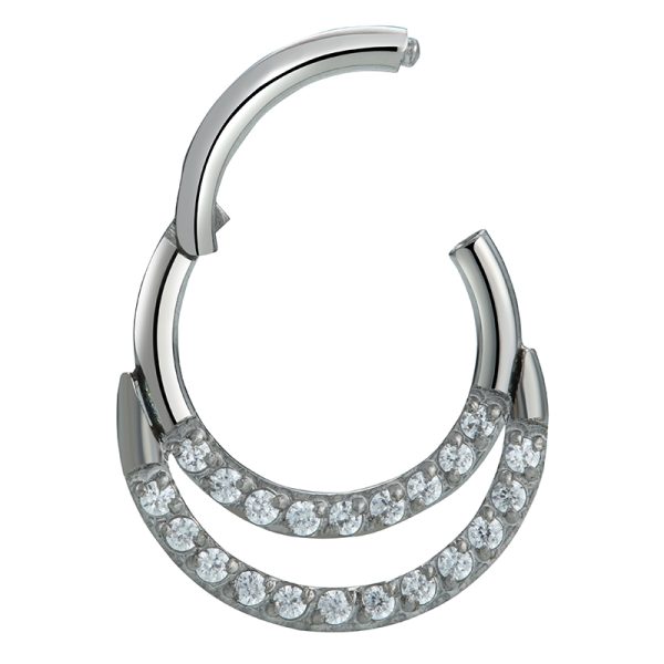 Titanium Hinged Segment Ring with Double Loop - Image 4