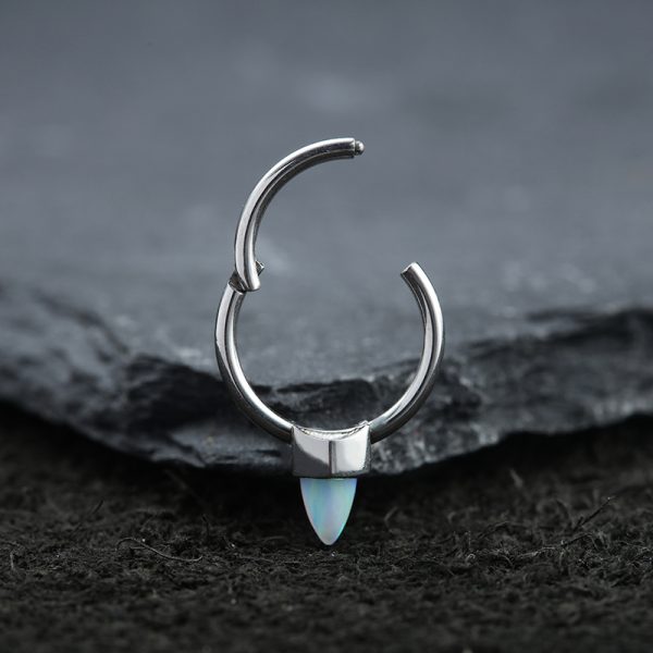 Hinged Segment Ring with Opal Cone - Image 3