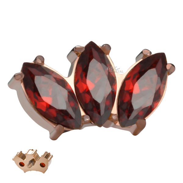 Garnet Triple Marquise - Image 2